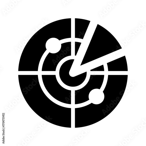 radar glyph icon