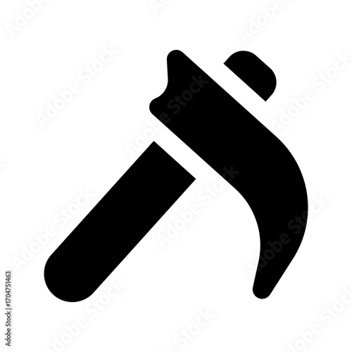 scythe glyph icon