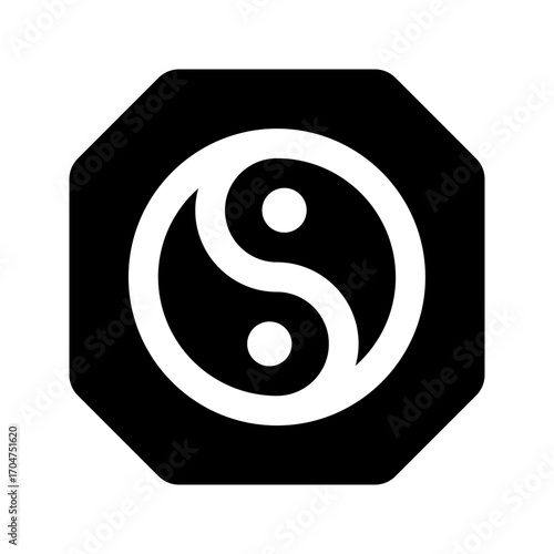 yin yang glyph icon