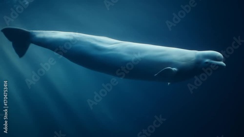 White whale underwater