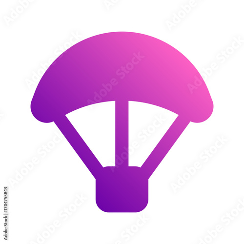 parachute gradient icon