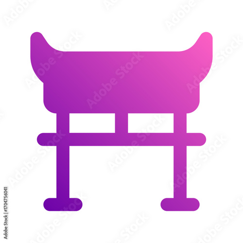 torii gate gradient icon