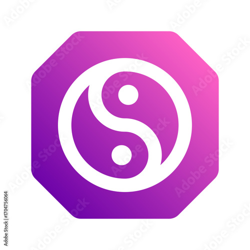 yin yang gradient icon