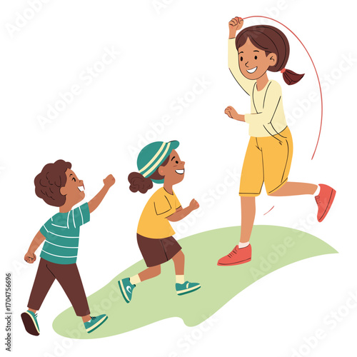 children-playing-vector-isolated-on-pure-white-bac.eps