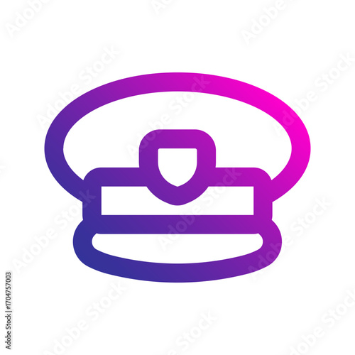 military hat gradient icon