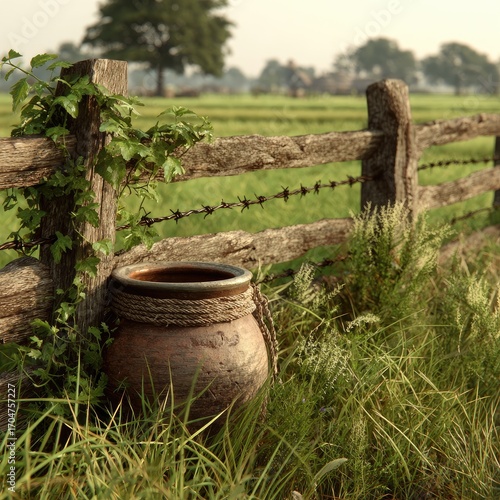 Wallpaper Mural Clay Pot in a Field Torontodigital.ca