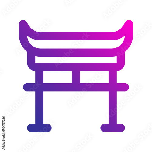 torii gate gradient icon