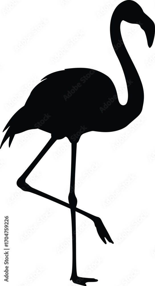 Fototapeta premium A sleek black vector silhouette, minimalist and versatile, perfect for design prompts, icons, or abstract concepts, offering a clean, contemporary aesthetic.