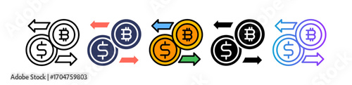 Cryptocurrency Coin line icon