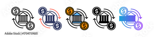 Bank Transfer line icon