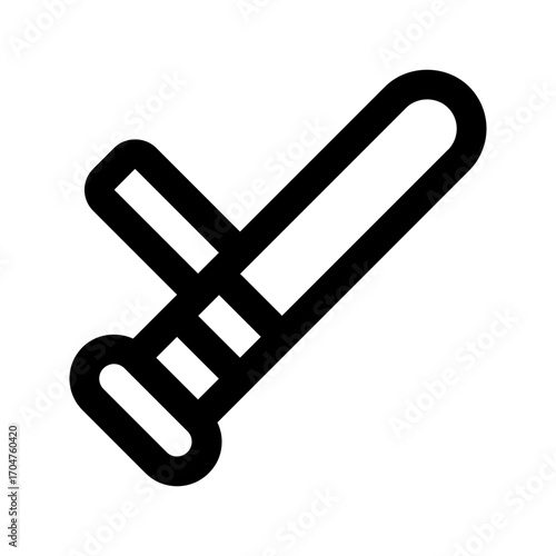 baton stick line icon