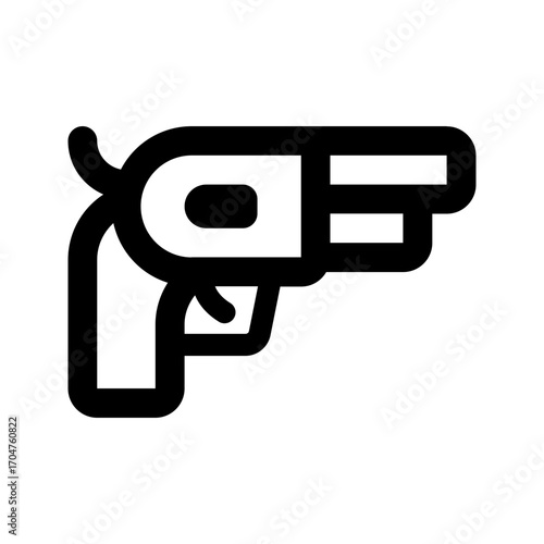 revolver line icon