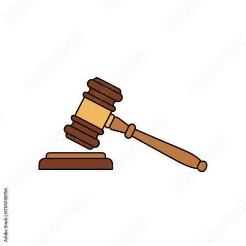 Gavel and Sound Block - Symbol of Justice and Law.