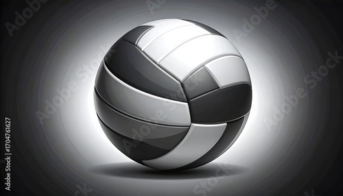 Monochrome Volleyball - A Study in Form and Texture.
