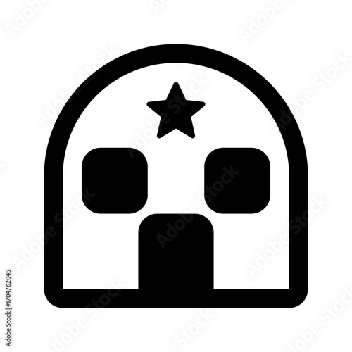 bunker line icon