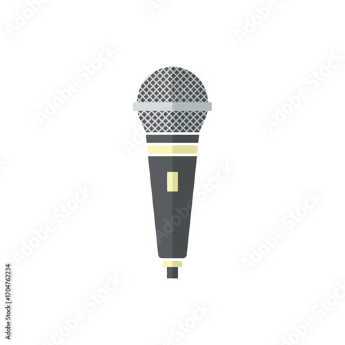 Microphone Illustration for Sound Recording and Performance.