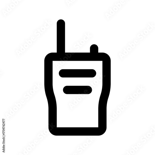 walkie talkie line icon