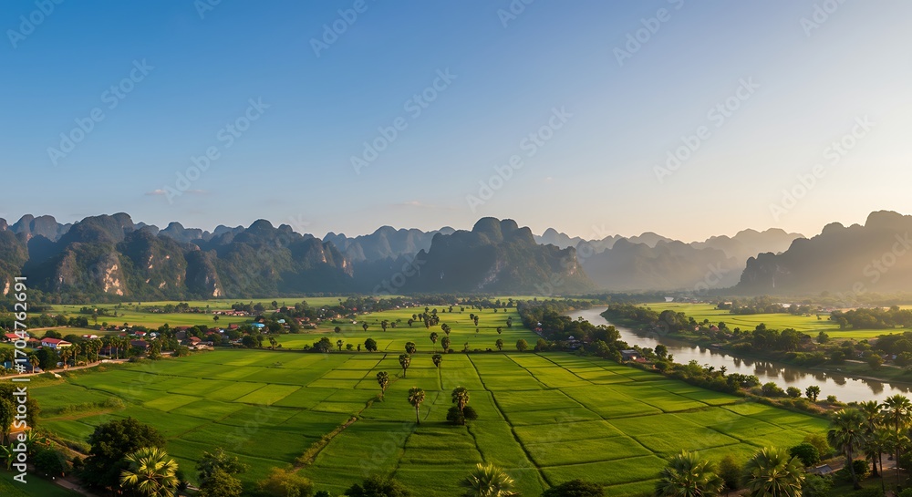 Obraz premium Panoramic rural landscape