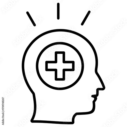 Mental Health Outline Icon