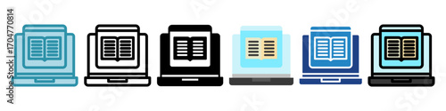 Online Course Icon Mini Illustration Icon. Use For Modern Concept, Print, Ui, Ux Kit, Web And App Development. Vector Related To Office, Education, Examination And More