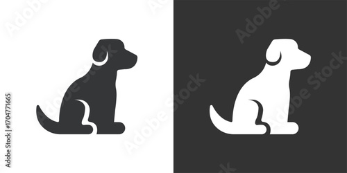 Dog icon. Solid glyph series icon