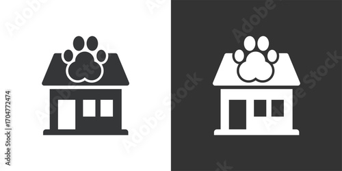 Pet shop icon. Solid glyph series icon