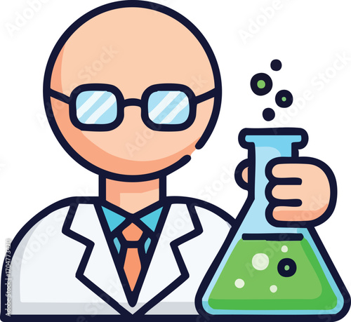 Scientist Conducting Experiment Icon