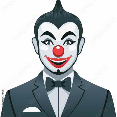 jubilant carnival clown playful chaos vector illustration for festival and entertainment branding