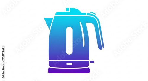 Modern electric kettle with blue gradient, showcasing its sleek design and functionality for boiling water