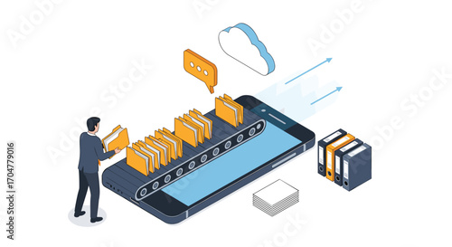 Organizing and managing digital documents and information efficiently on a smartphone.