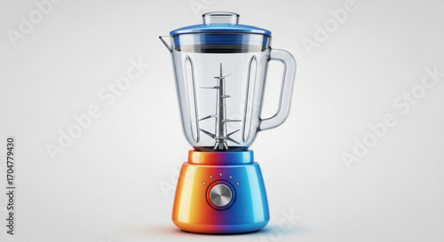 Stylish blender with gradient colors, , representing kitchen appliance for smoothies and shakes