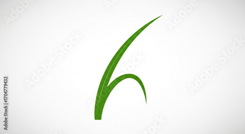 Green grass vector icon design for natural element and organic product concept and agriculture