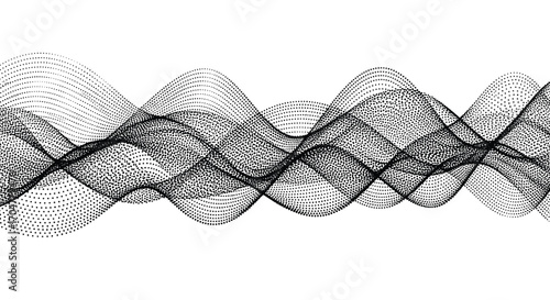 Abstract dynamic wave patterns formed by small particles in motion creating interesting visual effects.