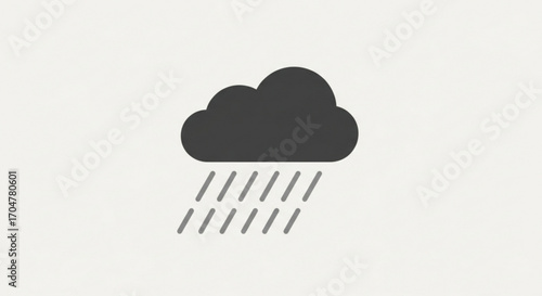 A dark cloud with rain, representing weather and precipitation