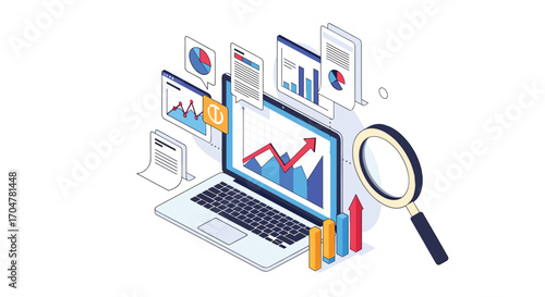 Analyzing business growth and financial performance with detailed reports and charts.