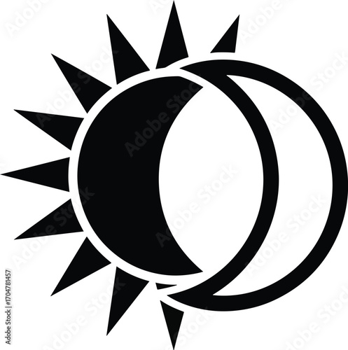 Striking black silhouette in a clean vector style, perfect for modern design projects, icons, or graphic elements. A versatile and minimalist digital illustration.