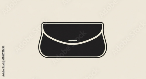 Elegant black clutch, a stylish accessory for carrying essentials with sophistication and grace