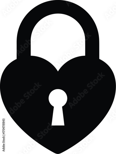 Heart-shaped padlock symbolizing love and security