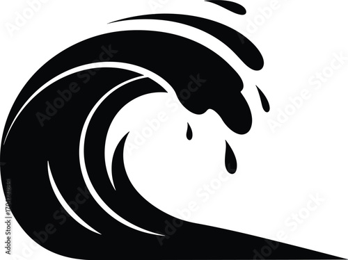 Striking black silhouette vector illustration, perfect for various design projects, offering a clean and modern aesthetic.