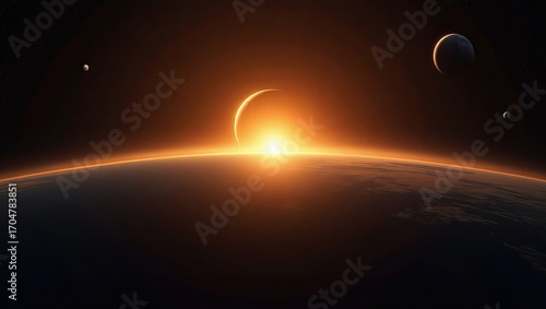 earth and moon