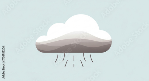 Illustration of a rain cloud, a weather phenomenon that brings precipitation and moisture