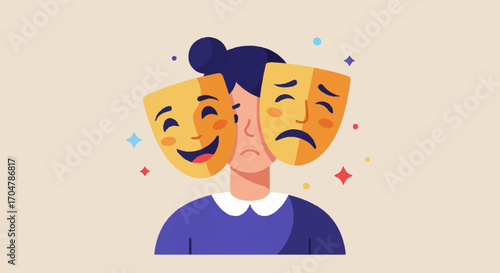 Concealing True Feelings  Emotional Masks of Happiness and Sadness