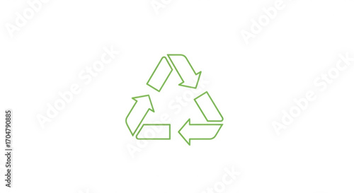 recycle symbol on white background