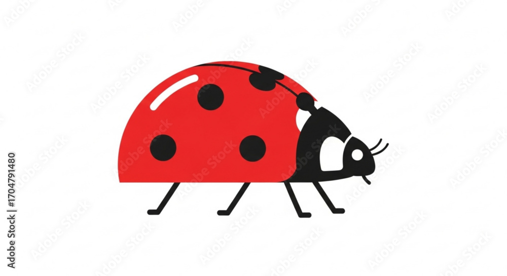 Fototapeta premium ladybug on white background