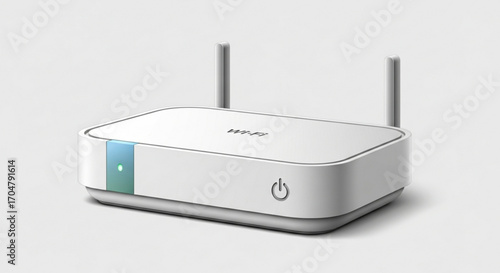 wireless router on white background