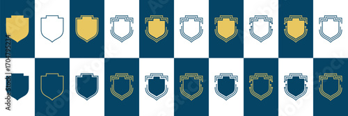 shield logo technology for your company, shield logo for security data	