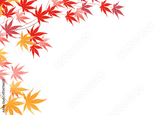 和風紅葉のフレーム2