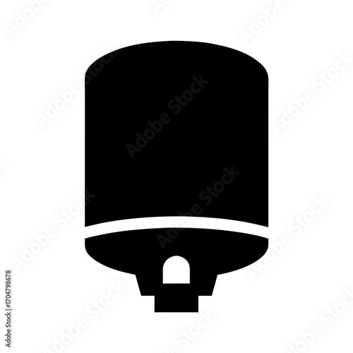 Silhouette of water heater cylinder tank appliance vector