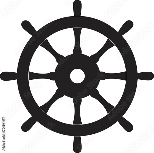 Ship steering wheel icon