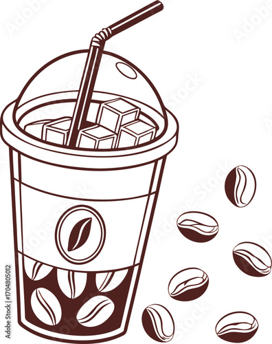 vector illustration of a cup of coffee